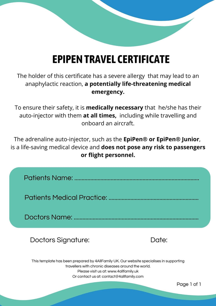 Certificato medico adrenalina aereo