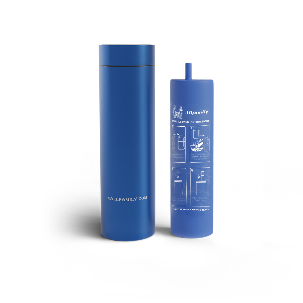 4AllFamily Italy - Nomad - Borsa Frigo per Insulina - Contenitori refrigerati per medicinali - Blu - Formato medio