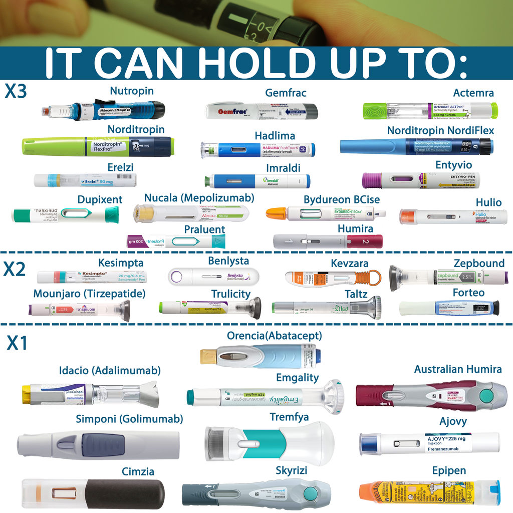 4AllFamily Companion Soft Cooler Bag for Insulin and Medicines - Storage Capacity for different injection pens for medicine - 2